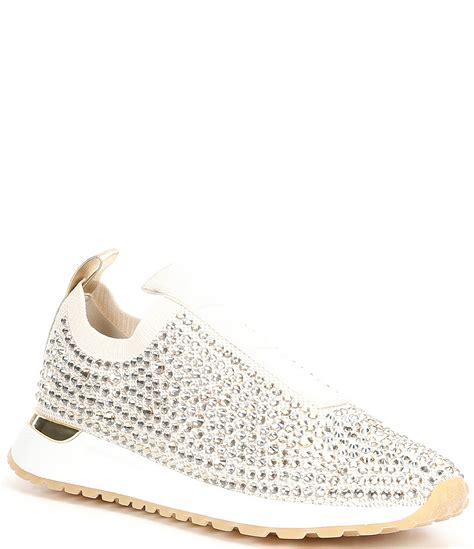 michael michael kors bodie embellished stretch knit slip-on sneakers|michael kors body trainer.